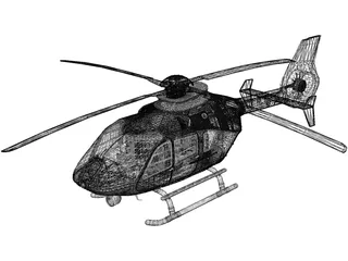 Airbus Helicopters H135 Police 3D Model preview