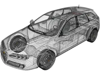 Alfa Romeo 159 Sportwagon (2011) 3D Model preview