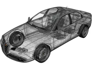 Alfa Romeo 166 (2003) 3D Model preview