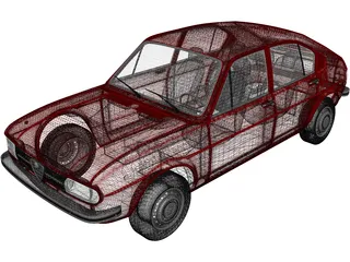 Alfa Romeo Alfasud (1972) 3D Model preview