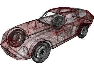 Alfa Romeo Giulia TZ (1963) 3D Model preview