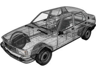 Alfa Romeo Giulietta 116 (1977) 3D Model preview