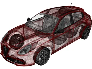 Alfa Romeo Giulietta 940 (2016) 3D Model preview