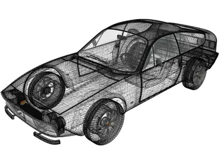 Alfa Romeo GT 1300 Junior Zagato (1972) 3D Model preview