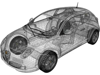 Alfa Romeo MiTo (2009) 3D Model preview