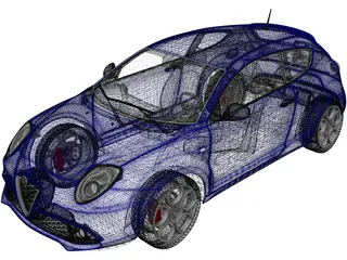 Alfa Romeo MiTo Veloce (2016) 3D Model preview