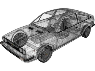 Alfa Romeo Sprint (1976) 3D Model preview