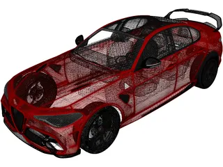 Alfa Romeo Giulia GTA (2021) 3D Model preview