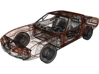 Alfa Romeo Montreal (1970) 3D Model preview