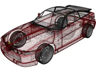 Alfa Romeo SZ (1989) 3D Model preview