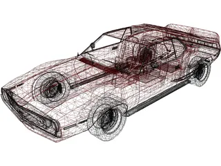 AMC Javelin AMX SST (1973) 3D Model preview
