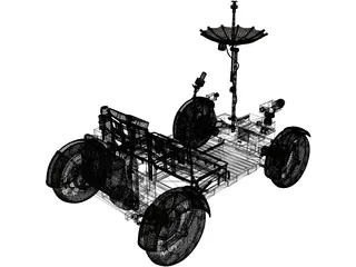 Apollo Lunar Rover Moon Car 3D Model preview