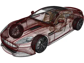 Aston Martin Vanquish (2013) 3D Model preview