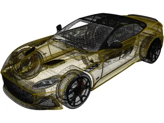 Aston Martin DBS Superleggera Volante (2020) 3D Model preview
