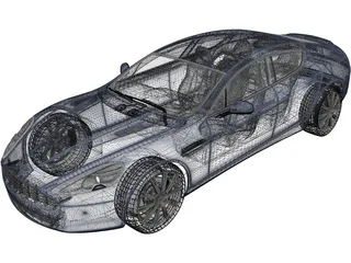 Aston Martin Rapide (2010) 3D Model preview