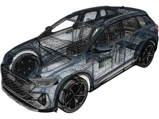 Aud Q4 E-Tron S-Line (2022) 3D Model preview