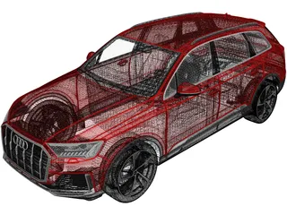 Audi Q7 (2020) 3D Model preview