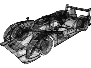 Audi R18 TDI (2011) 3D Model preview