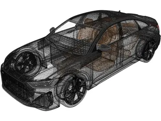 Audi RS6 Sedan (2020) 3D Model preview