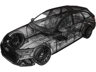 Audi S4 Avant (2020) 3D Model preview