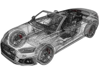 Audi S5 Cabrio (2020) 3D Model preview