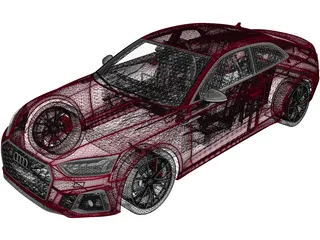 Audi S5 Coupe (2020) 3D Model preview