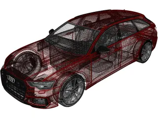 Audi S6 Avant (2020) 3D Model preview