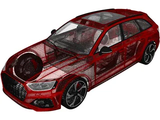 Audi RS4 Avant (2020) 3D Model preview