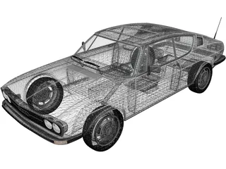 Audi 100 Coupe S (1970) 3D Model preview