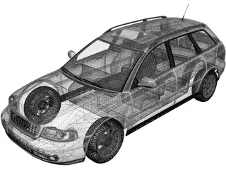 Audi A4 Avant (1999) 3D Model preview