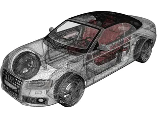 Audi A5 Convertible (2010) 3D Model preview