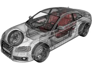 Audi A5 Coupe (2010) 3D Model preview