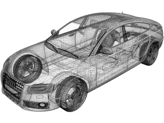 Audi A5 Sportback (2010) 3D Model preview