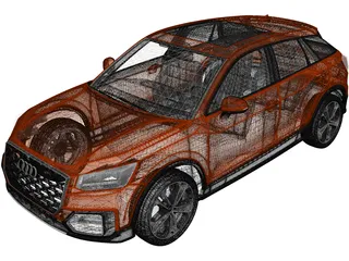 Audi Q2 (2020) 3D Model preview
