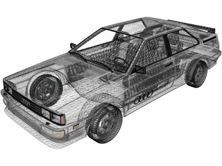 Audi Quattro (1980) 3D Model preview