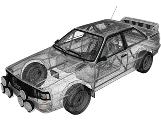 Audi Quattro A2 (1981) 3D Model preview