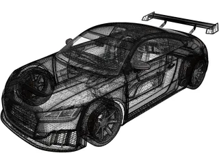 Audi TT RS Clubsport (2017) 3D Model preview