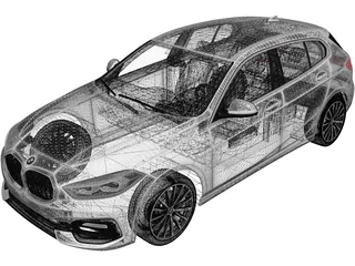 BMW 1-Series (2020) 3D Model preview