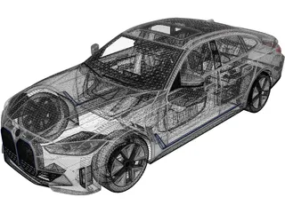 BMW i4 (2022) 3D Model preview