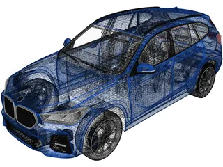 BMW X1 M-Sport (2020) 3D Model preview