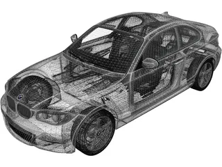 BMW 135i Coupe (2007) 3D Model preview