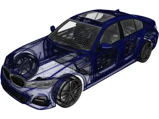 BMW 3-Series Sedan M Sport (2019) 3D Model preview
