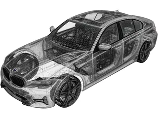 BMW 3-Series Sedan (2019) 3D Model preview