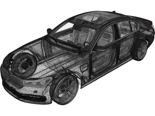BMW 740Le [G12] (2015) 3D Model preview