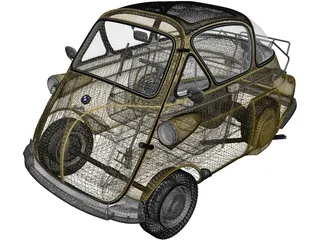BMW Isetta 250 (1955) 3D Model preview