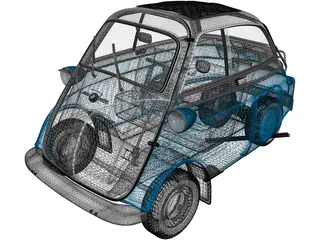 BMW Isetta 300 (1956) 3D Model preview
