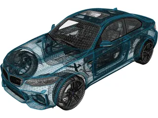 BMW M2 Coupe [F87] (2015) 3D Model preview