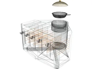 Modern Toaster 3D Model preview