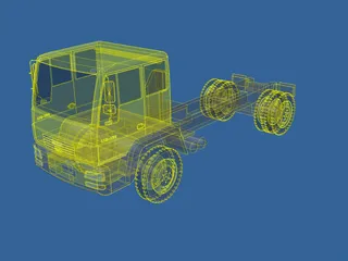 MAN Truck LEM220 3D Model preview