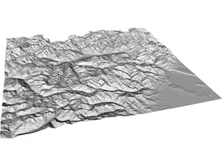 Mountains Alps Valle D`Aosta 3D Model preview